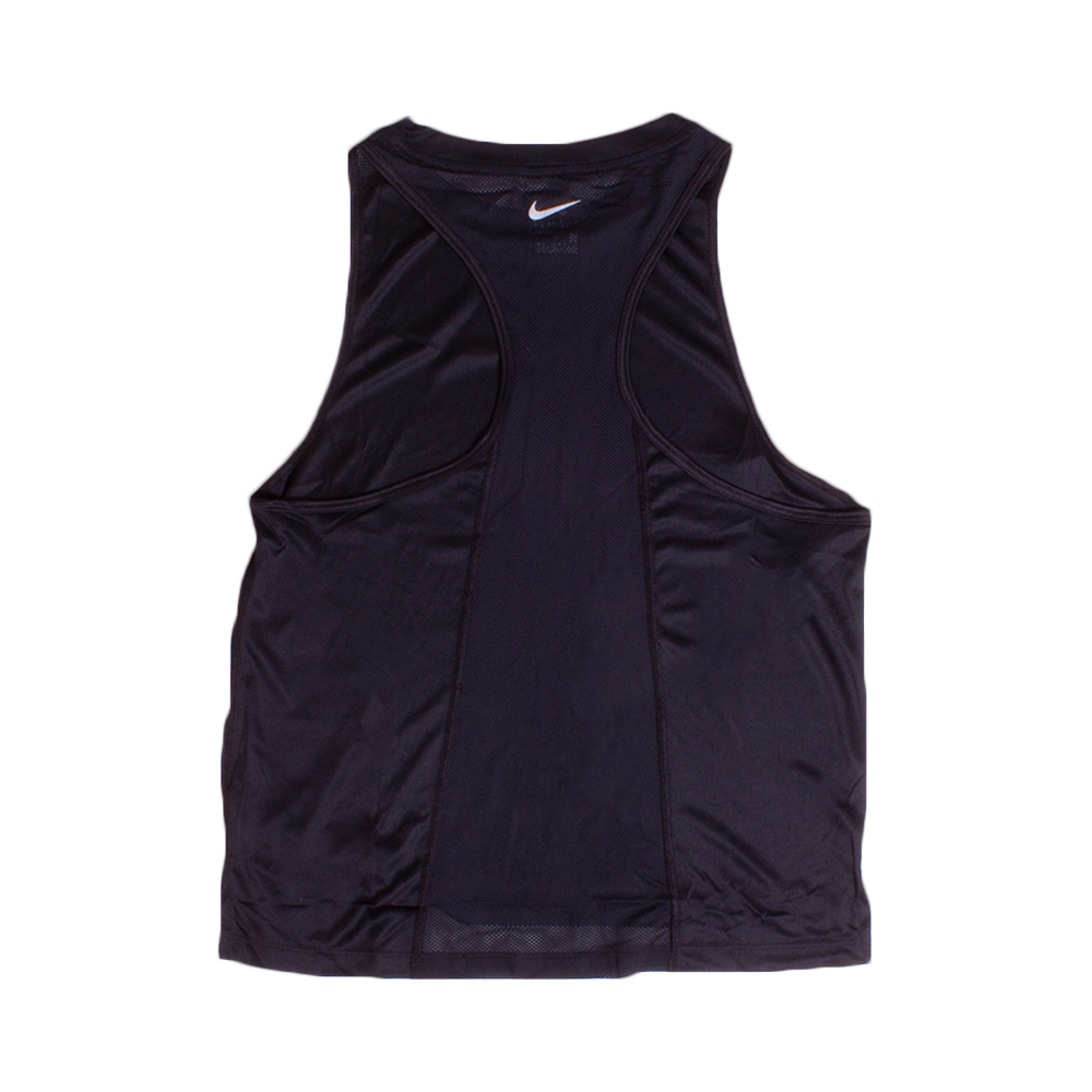 Nike Women's Black Dry Miler Running Racer Tank Vest