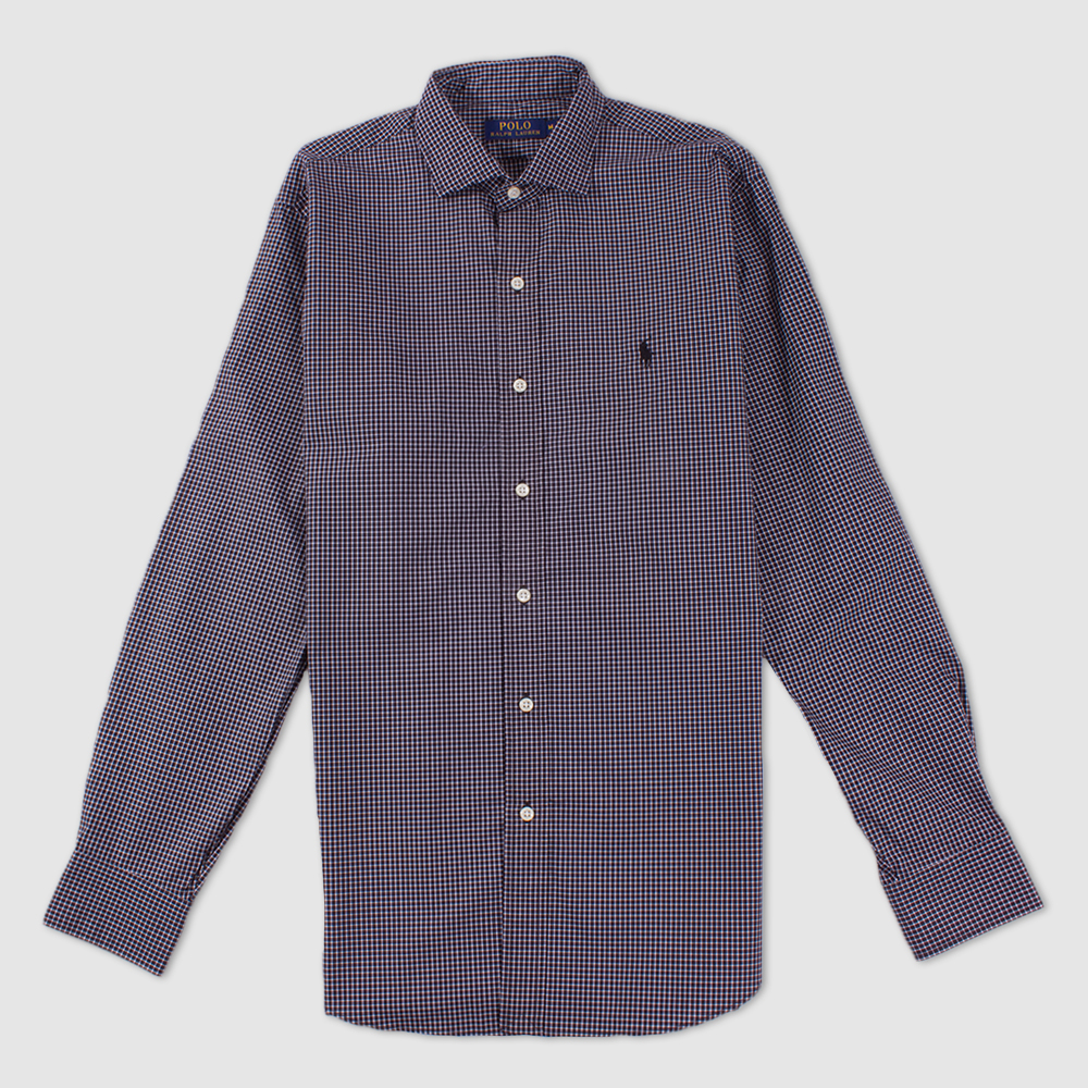 ralph lauren purple check shirt