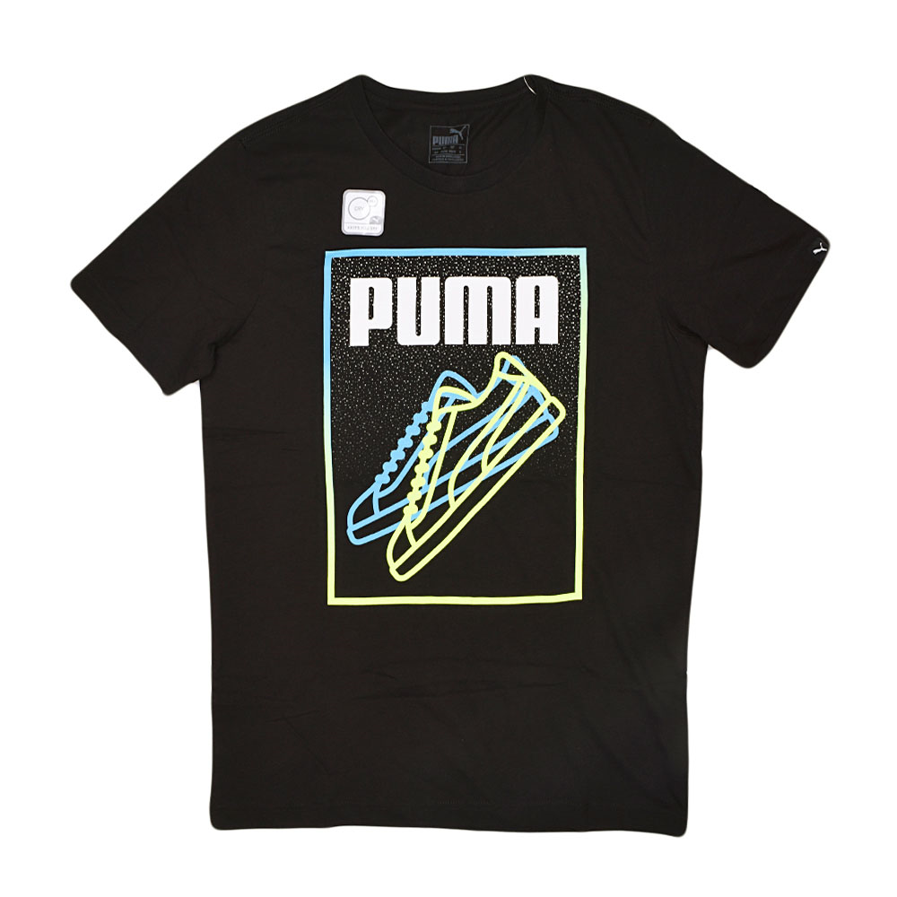 Puma Black Sneaker Lines Neon Print | The Rainy Days