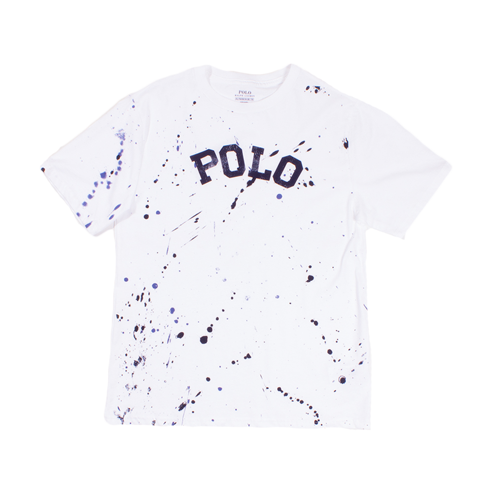 Ralph Lauren BOYS White Paint Splatter T-Shirt | The Rainy Days