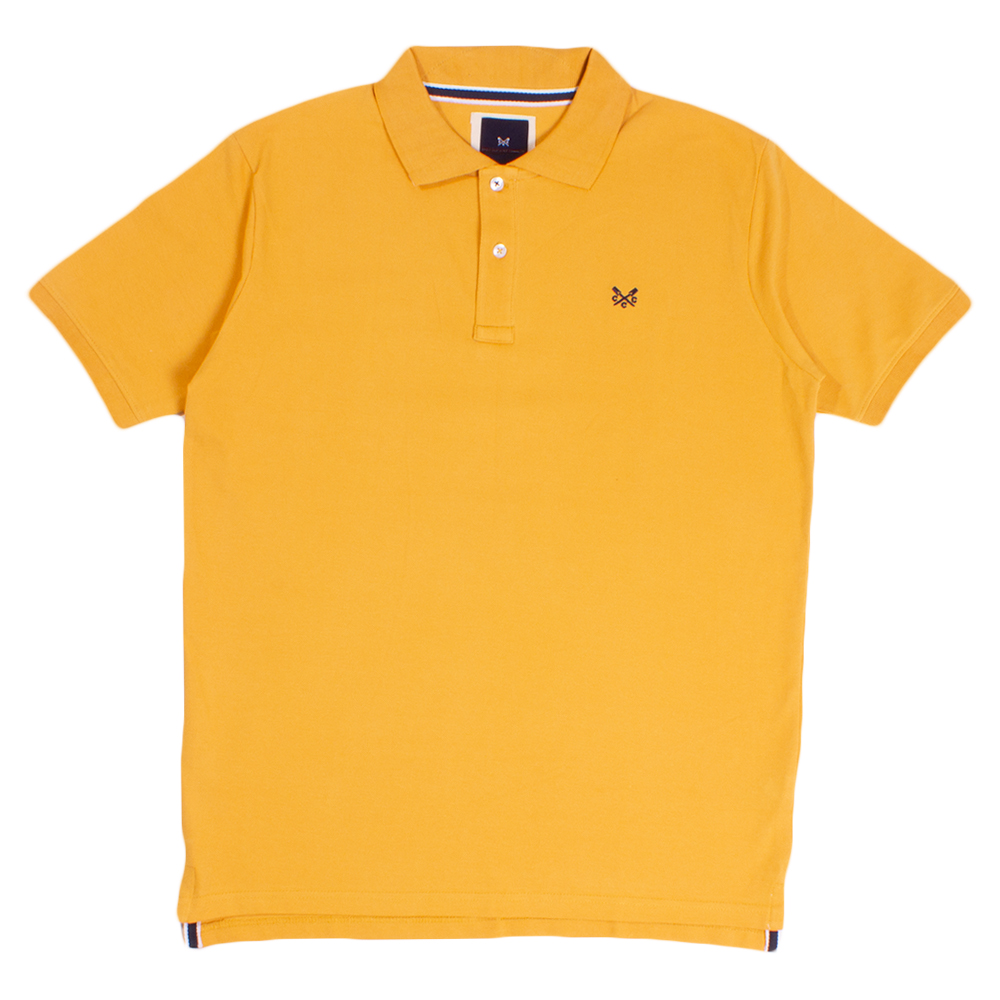 mustard polo shirt