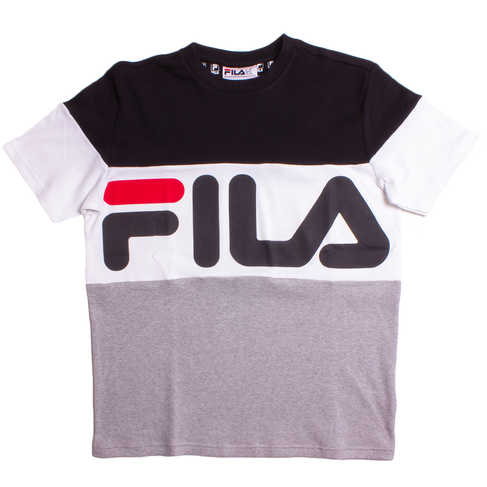 Red black and hot sale white fila shirt