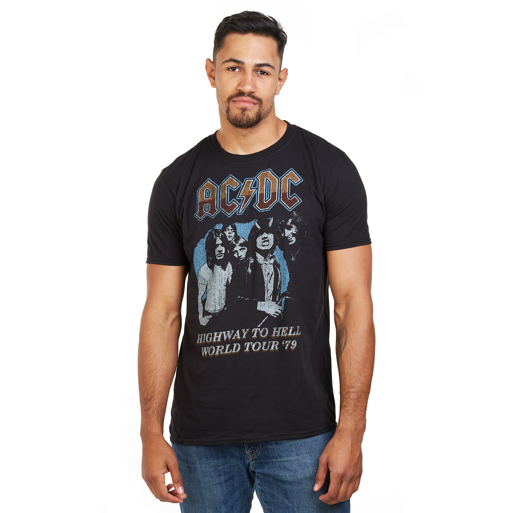 AC/DC Black 'Highway World Tour 79' T-Shirt | The Rainy Days