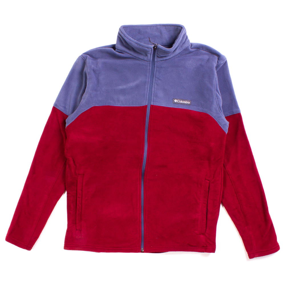 red zip up fleece