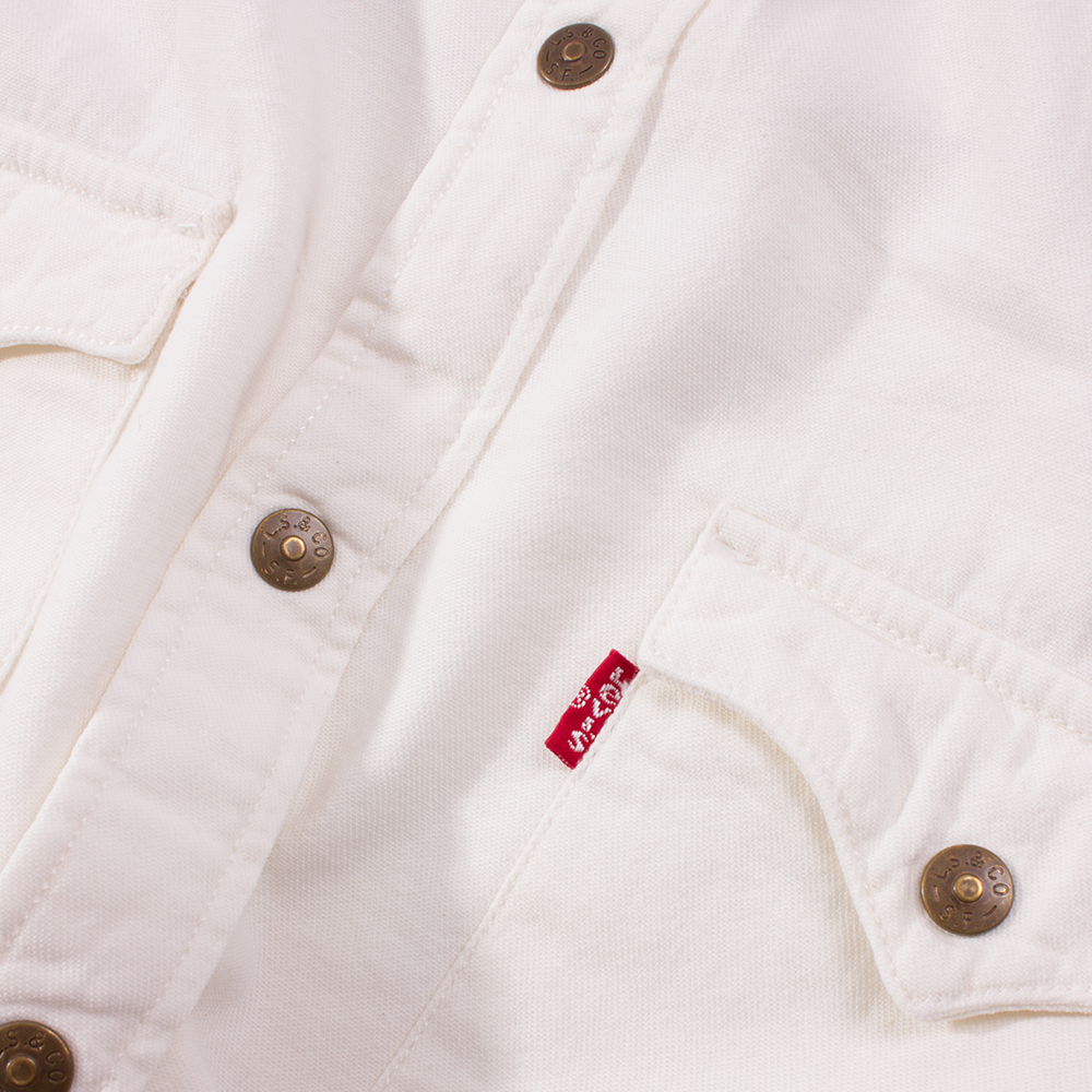 levi's white denim shirt