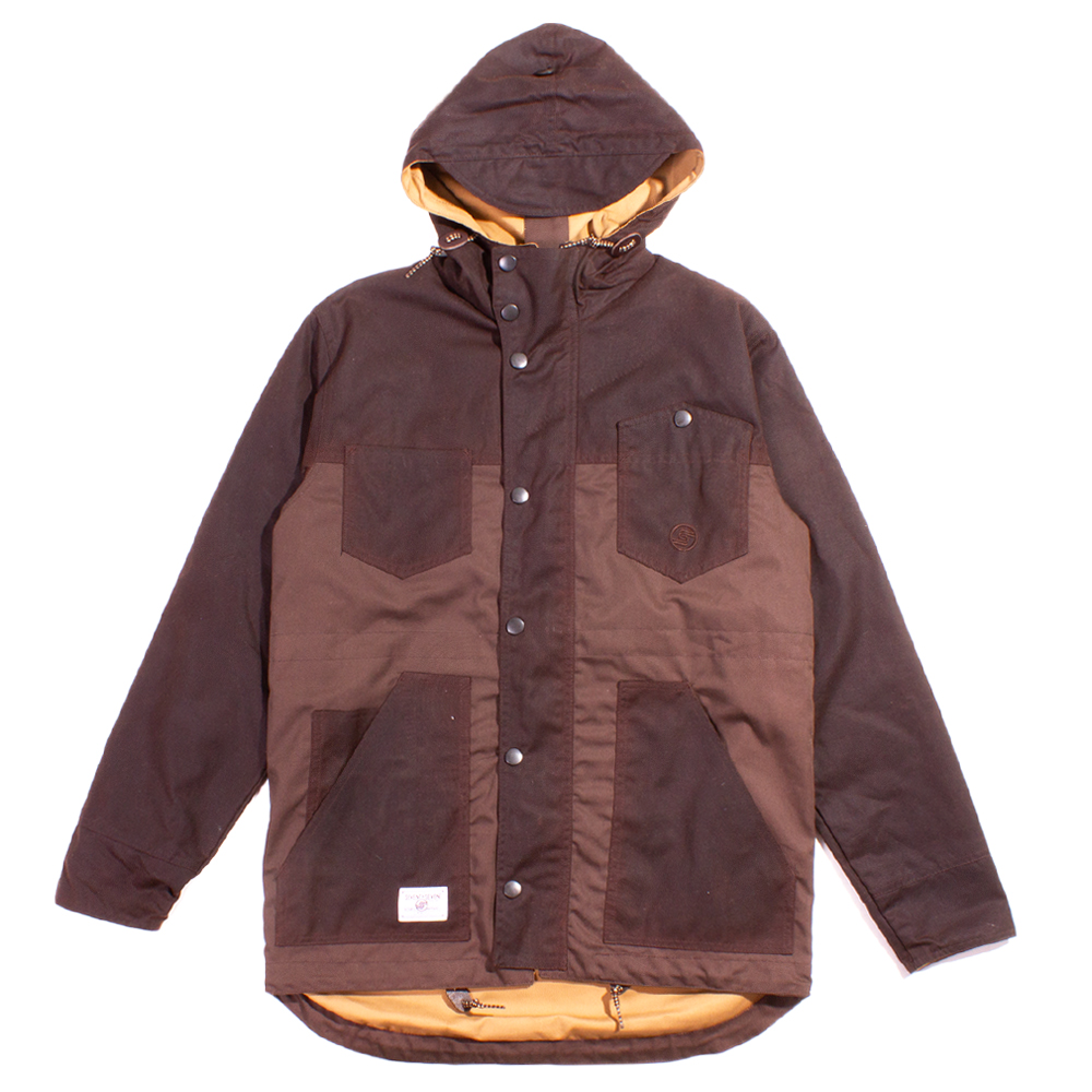 Seventy Seven Brown Wax Parka Jacket | The Rainy Days