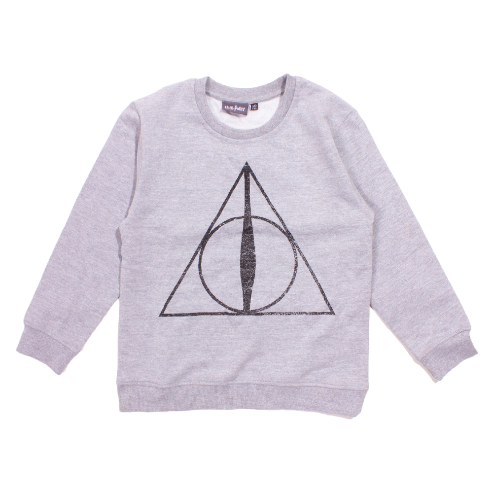 Harry Potter GIRLS Grey 'Deathly Hallows Symbol' Sweatshirt | The Rainy ...