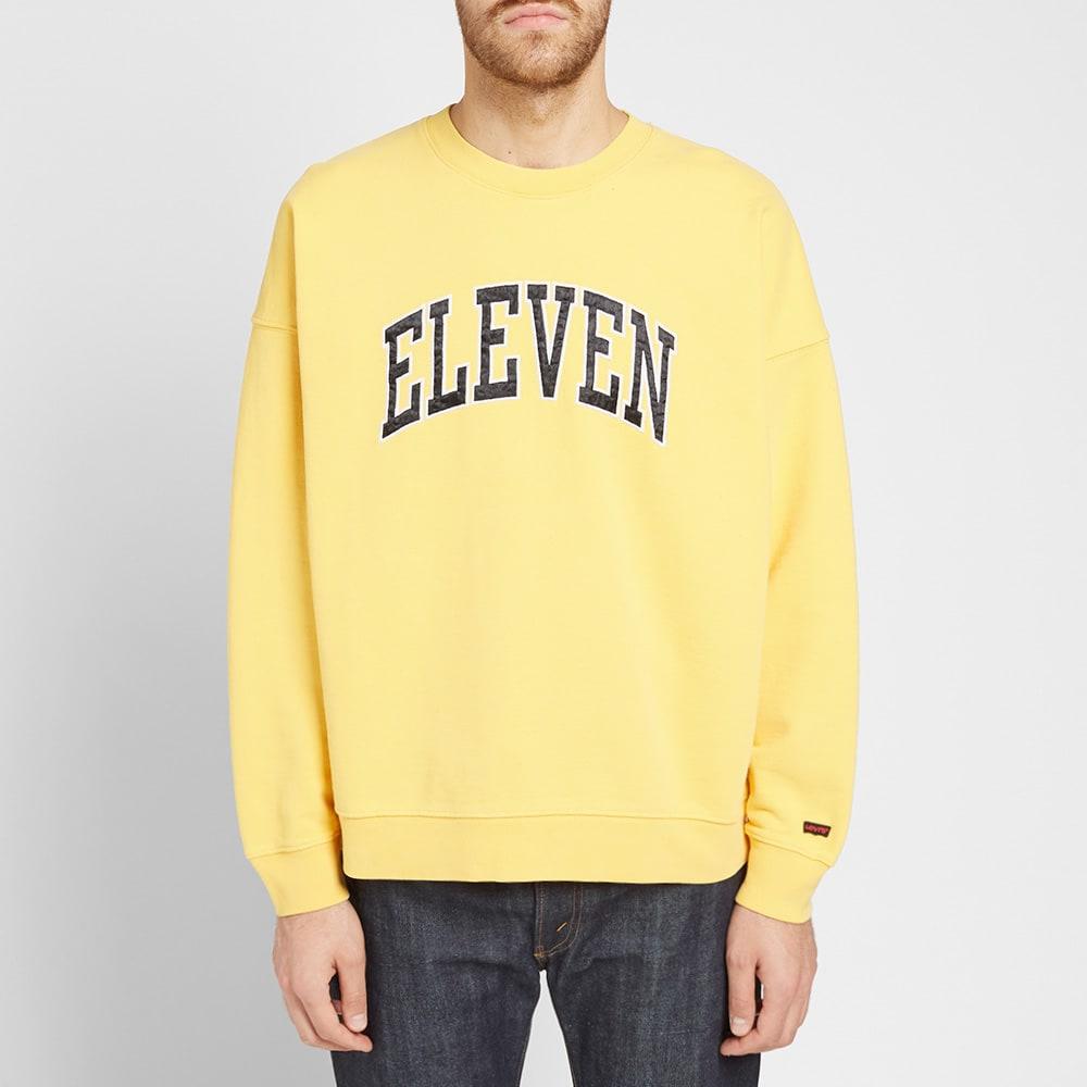 Levi's® x Stranger Things Yellow 'ELEVEN' Oversized Sweatshirt | The ...