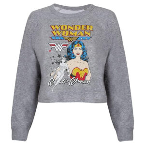 DC Comics Girls Wonder Woman Sweatshirt Grey Size 4 