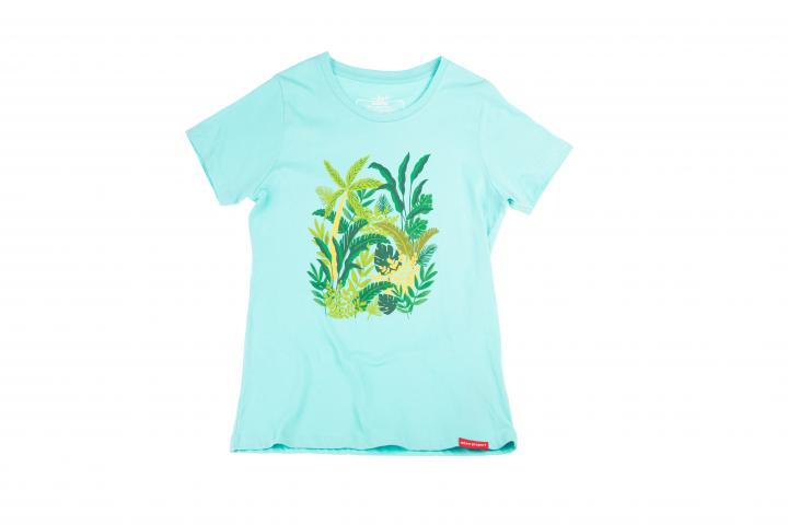 Clothing & Accessories Rain Forest Aqua Womens T-shirt