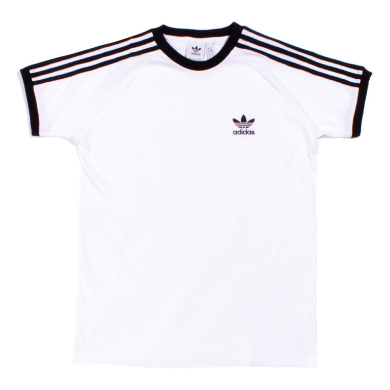 Adidas Originals Men's White '3 Stripes' T-Shirt | The Rainy Days