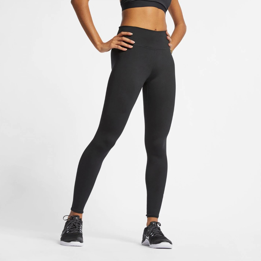 Nike One Luxe Women's Micro Rib Black Full Length Leggings