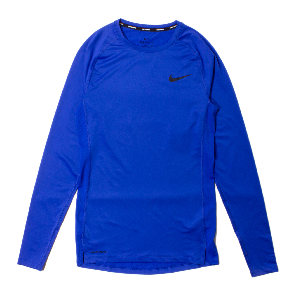 Nike Pro Blue Tight-Fit L/S Core Training T-Shirt | The Rainy Days
