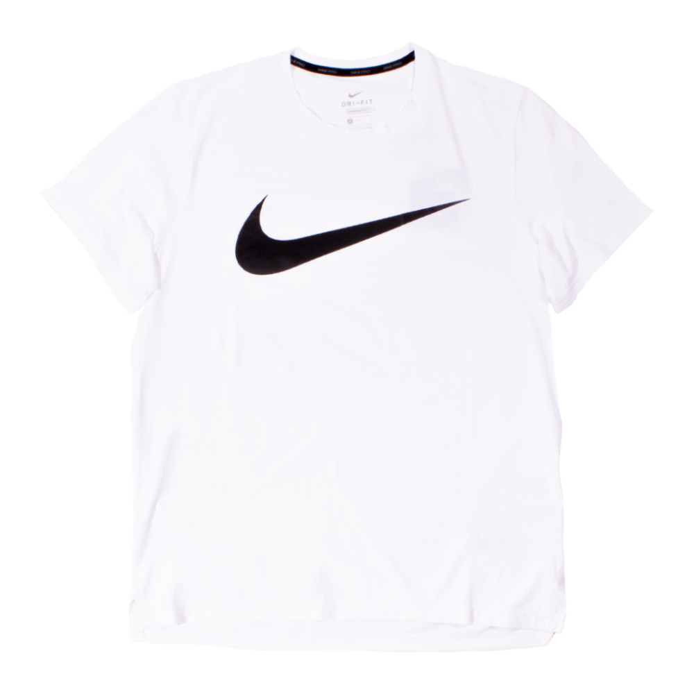 Nike Pro White 'Big Swoosh' Dri Fit T-Shirt | The Rainy Days