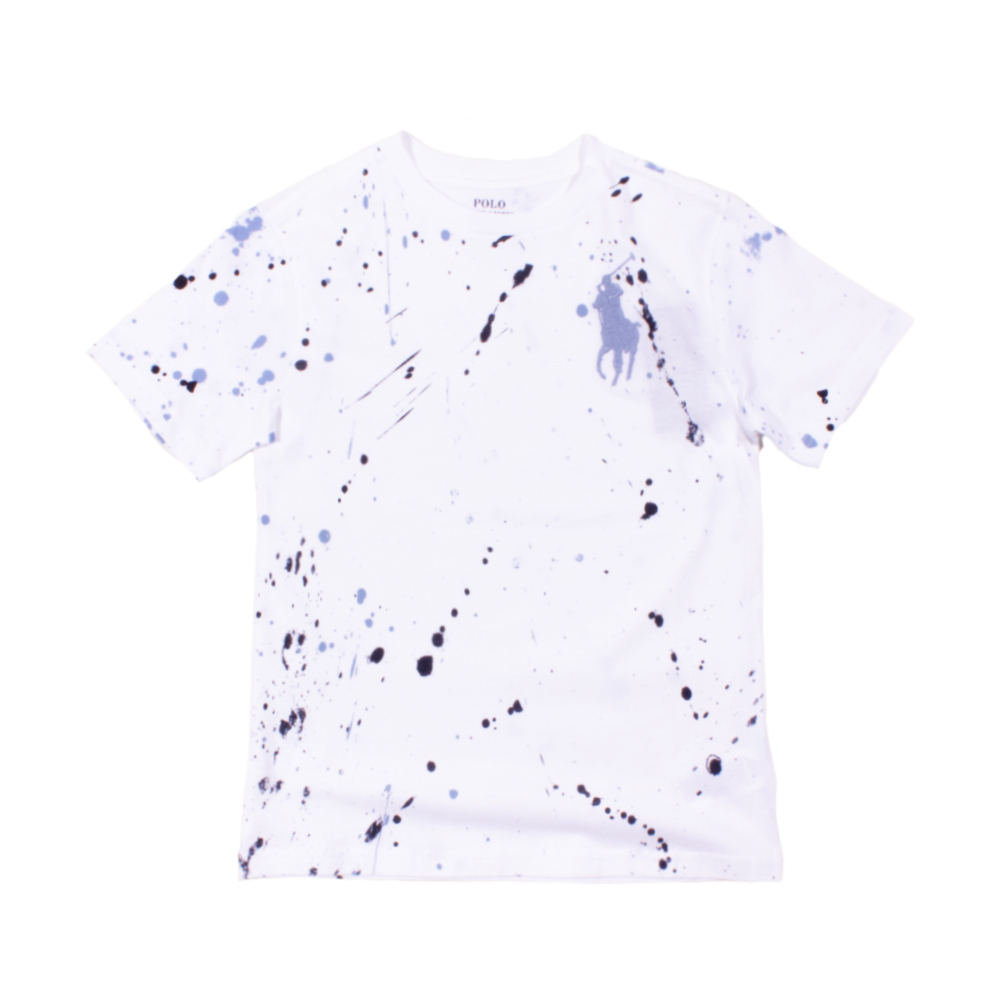 Ralph Lauren White Splatter Print KIDS T-Shirt | The Rainy Days