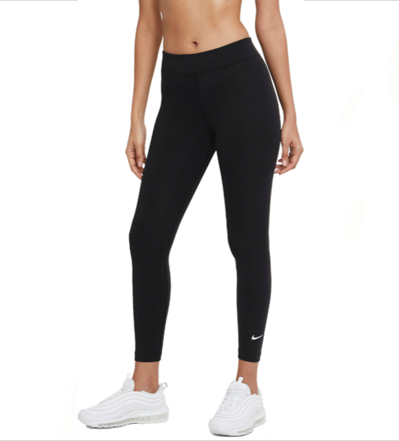 Nike Women's 7/8 Mid Rise Black Leggings