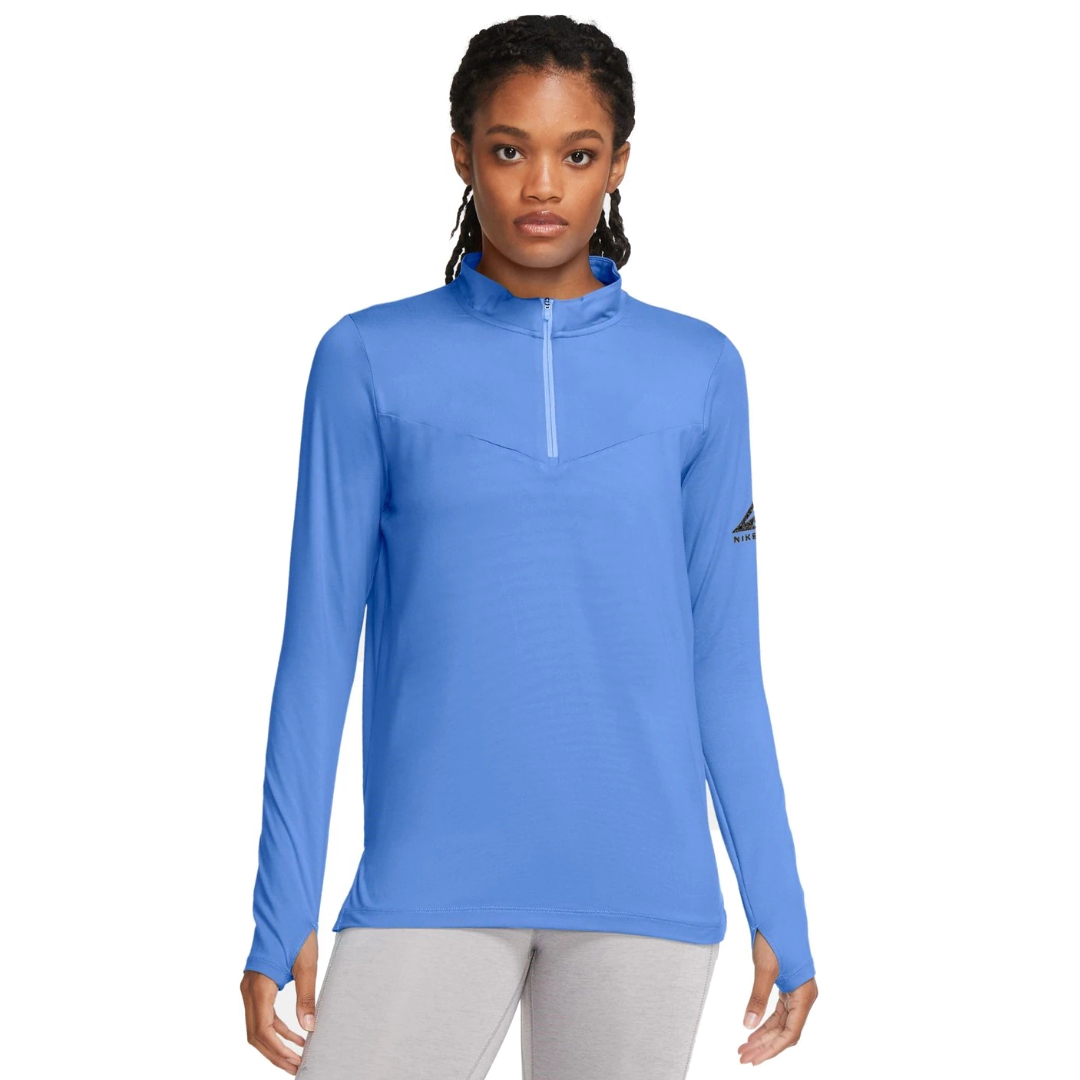 Nike Women's Blue Trail Element Half Zip Sweatshirt | The Rainy Days