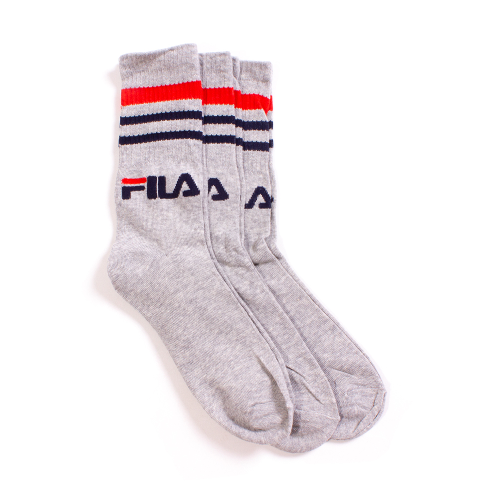 Fila Grey Calza Corta Socks (3pck)