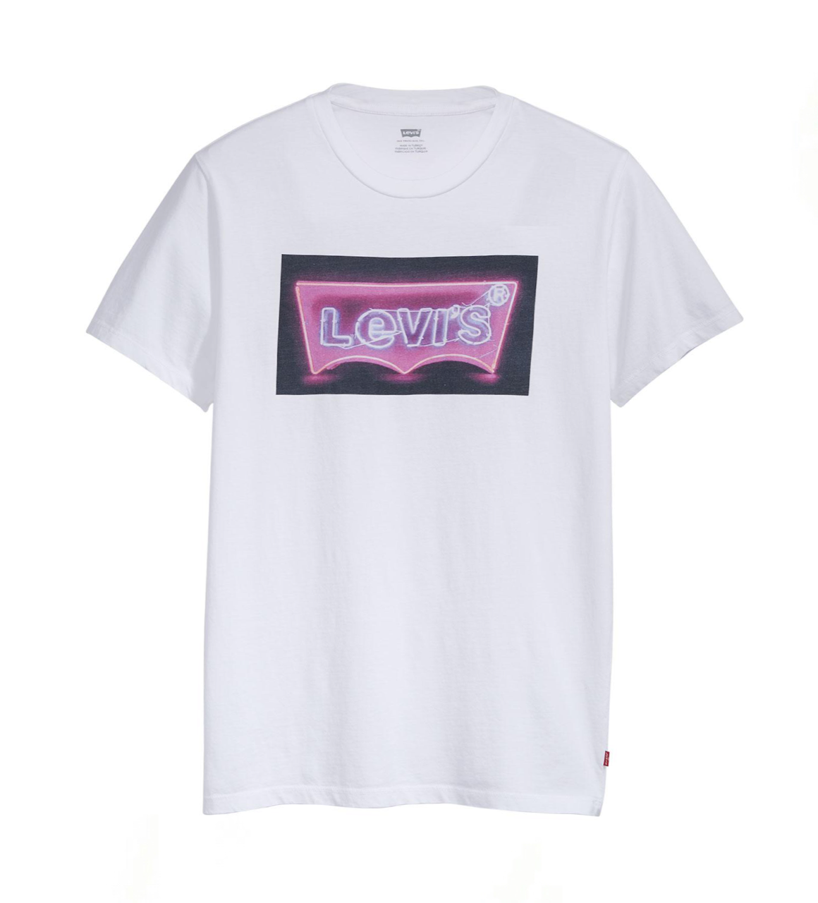 Levi's White Neon Housemark Batwing Logo T-Shirt | The Rainy Days