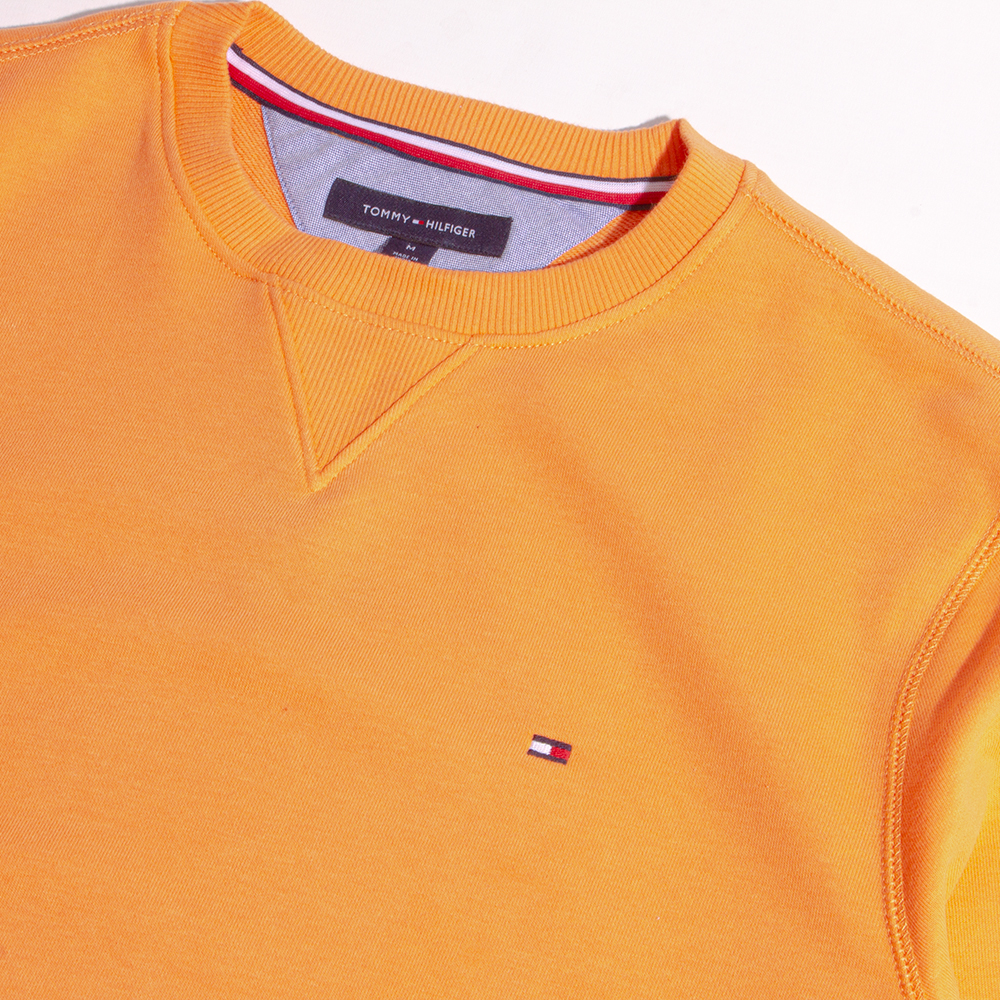 Tommy Hilfiger Orange Crew Neck Sweatshirt | The Rainy Days