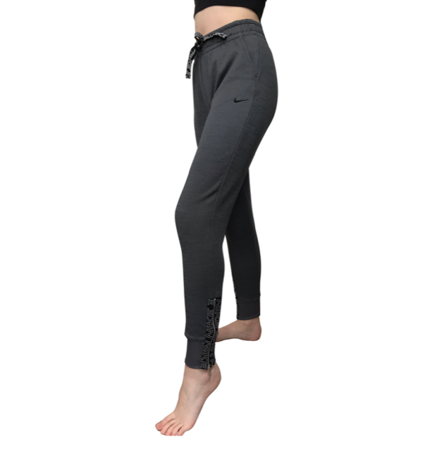 Nike Women's Charcoal Grey Therma Zip Jogger Pants