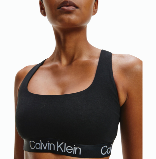 Calvin Klein Modern Cotton Long Sleeve Unlined Bralette Grey Hea