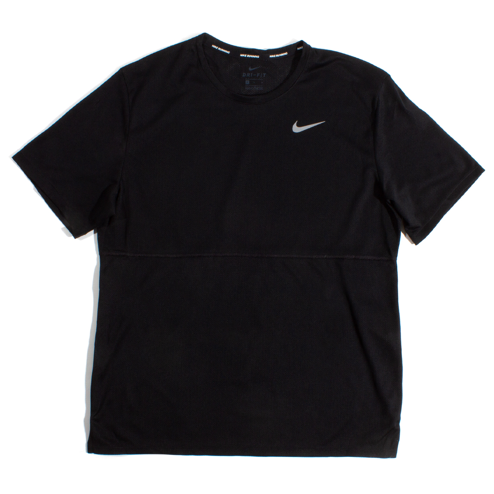 Nike Men's Running Black Breathe Reflective T-Shirt | The Rainy Days