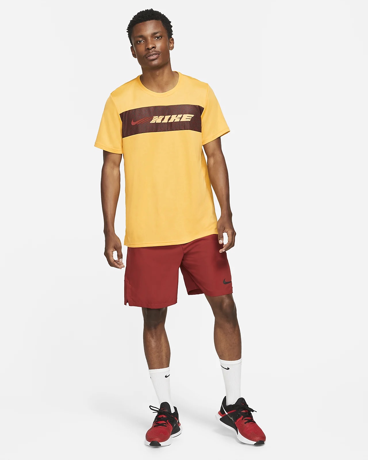 Nike Men's Dri-Fit Yellow Sport Clash Superset Training T-Shirt | The ...