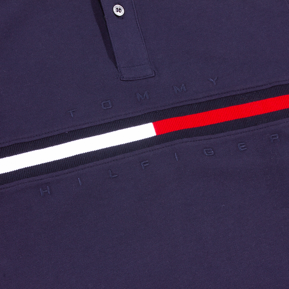 Tommy Hilfiger Navy 'Essential Flag' Slim Fit Polo | The Rainy Days