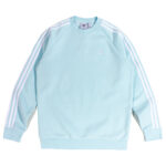 Adidas Originals Light Blue 3 Stripe Crewneck Sweatshirt The