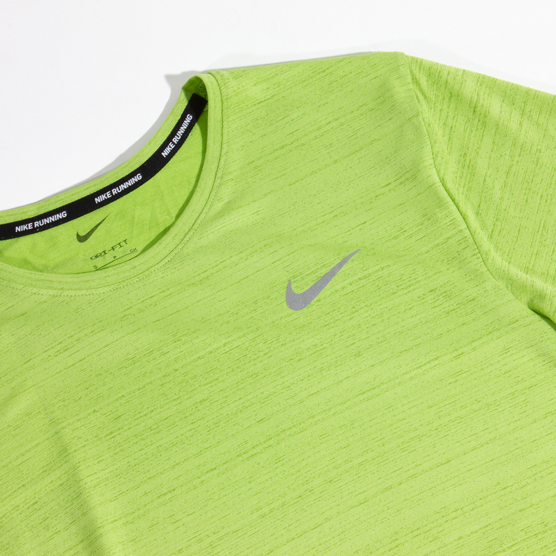 vreemd pantoffel Post Nike Running Men's Lime Green 'Miler' T-Shirt | The Rainy Days