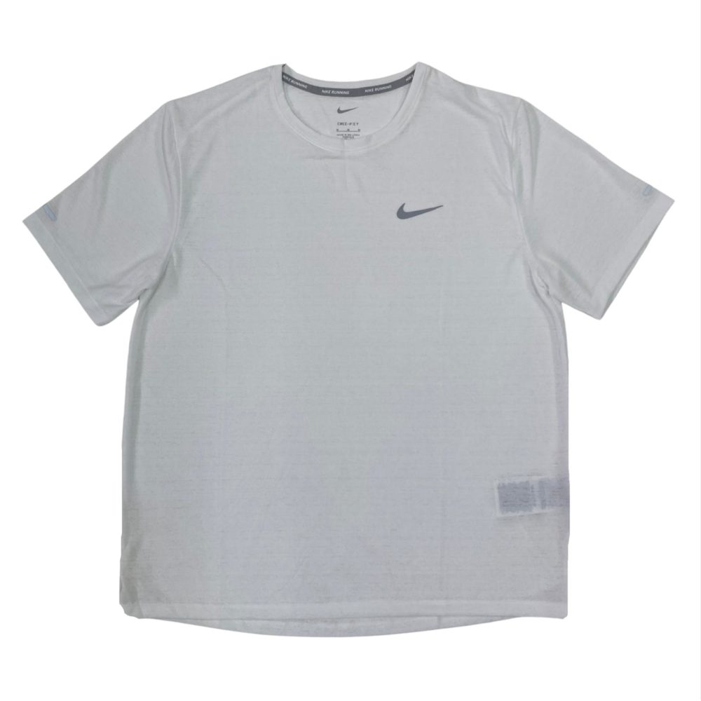 Nike Running Mens White 'Miler' T-Shirt | The Rainy Days