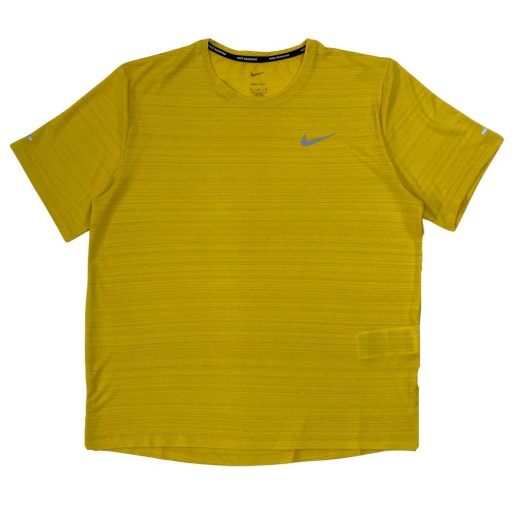 Nike Running Men's Yellow 'Miler' T-Shirt | The Rainy Days