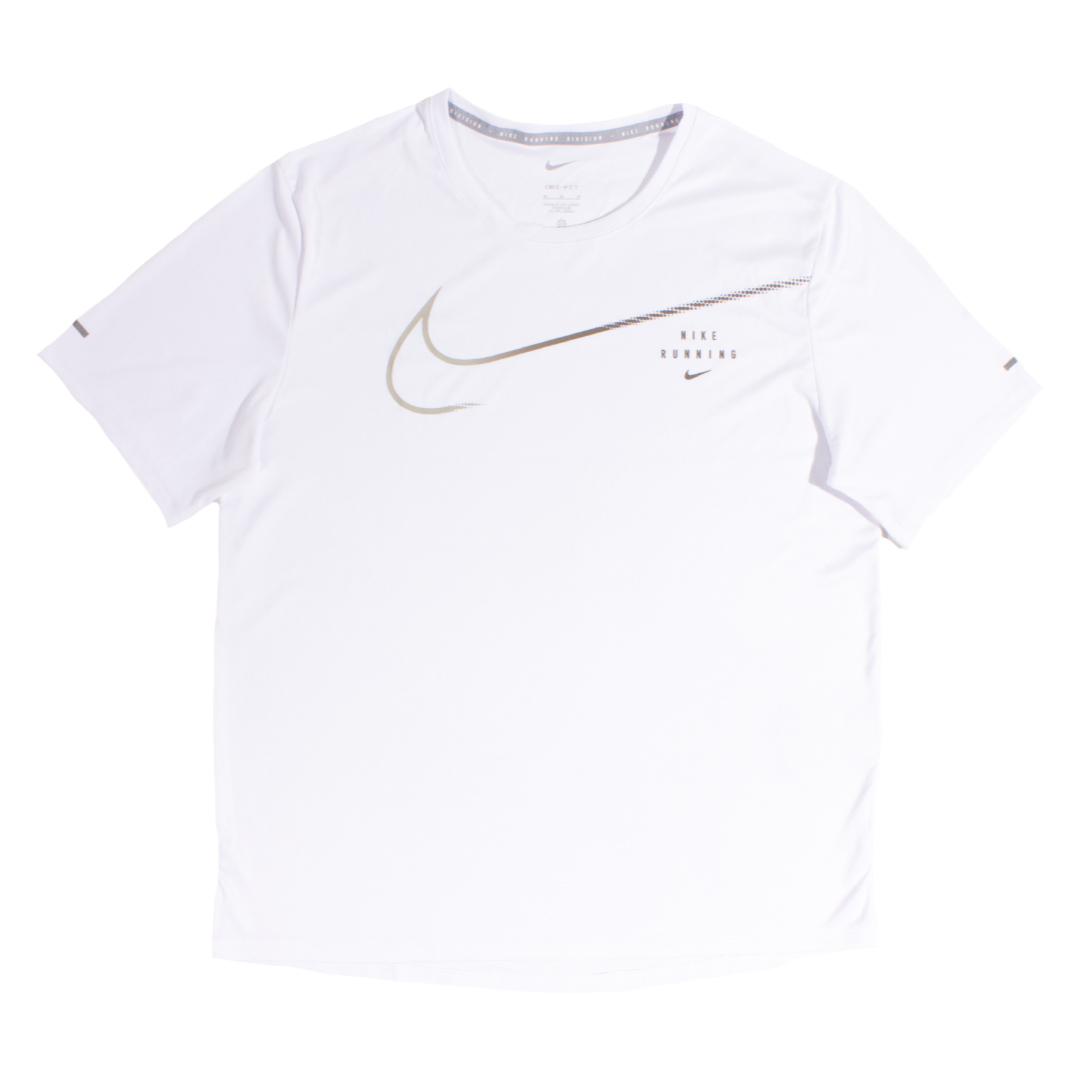 Nike White Run Division Swoosh T-Shirt | The Rainy Days