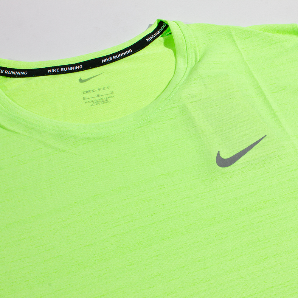 Nike Running Ghost Green / Reflective Silver Miler T-Shirt | The Rainy Days