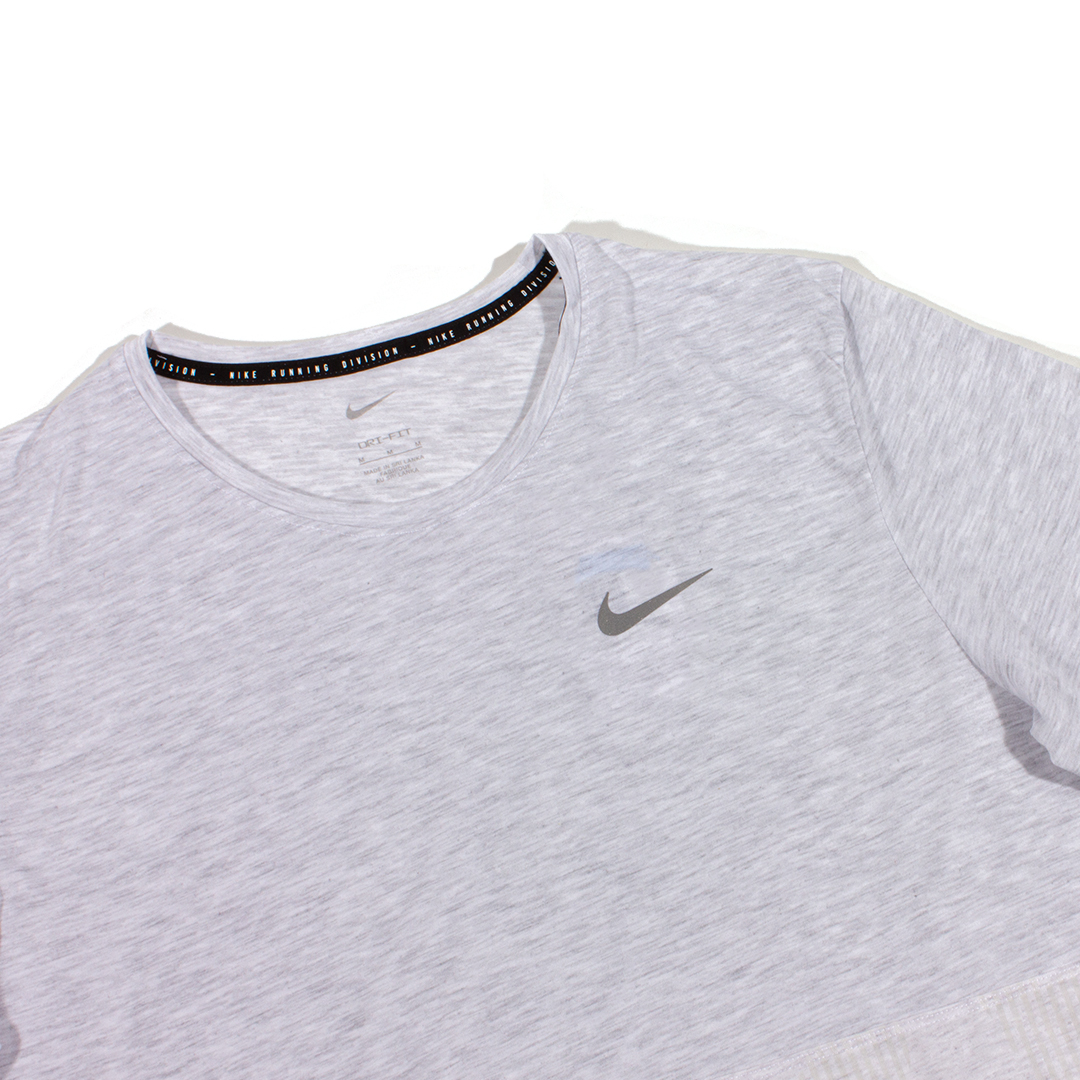 Nike Men's Grey Marl Running Division T-Shirt | The Rainy Days