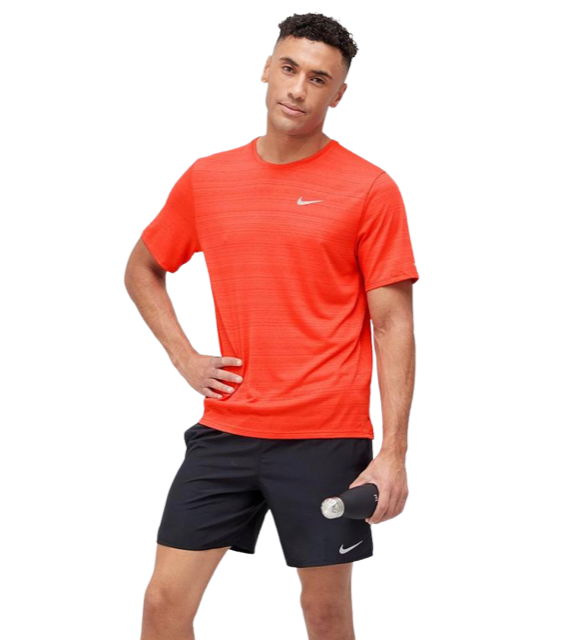 Nike Running Men's University Bright Crimson 'Miler' T-Shirt | The ...
