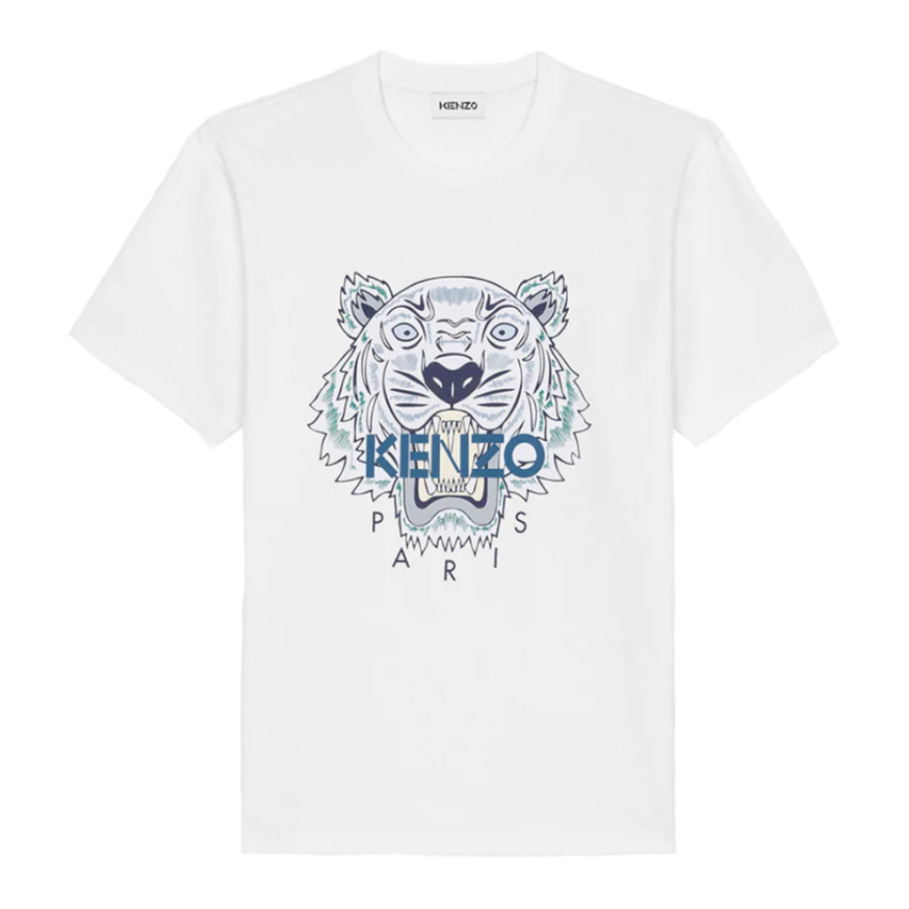 Kenzo Men's White Classic Tiger T-Shirt | The Rainy Days