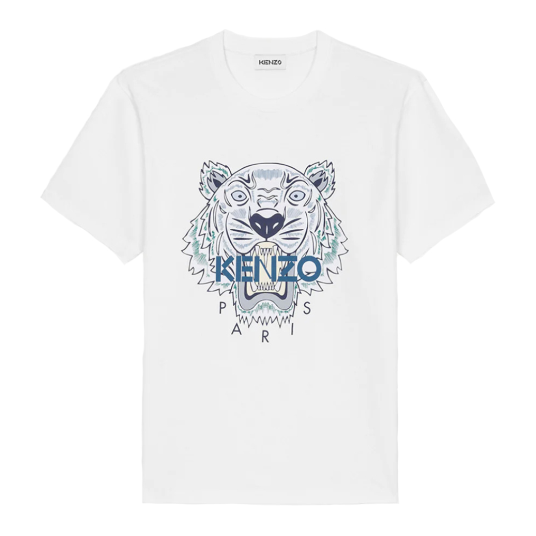 Kenzo Men's White Classic Tiger T-Shirt | The Rainy Days