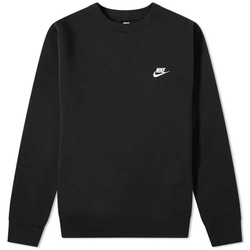 Nike Black Club Crew Sweatshirt | The Rainy Days