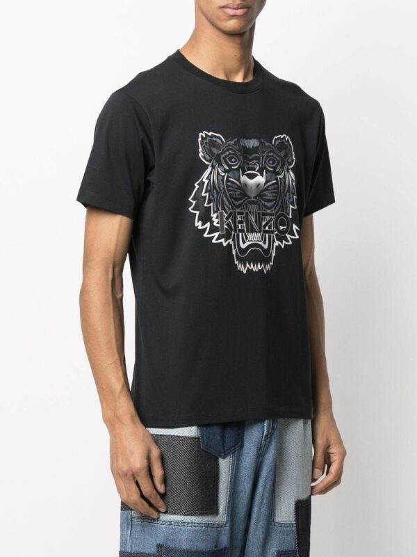 Kenzo Black with Grey/Silver Tiger T-Shirt | The Rainy Days