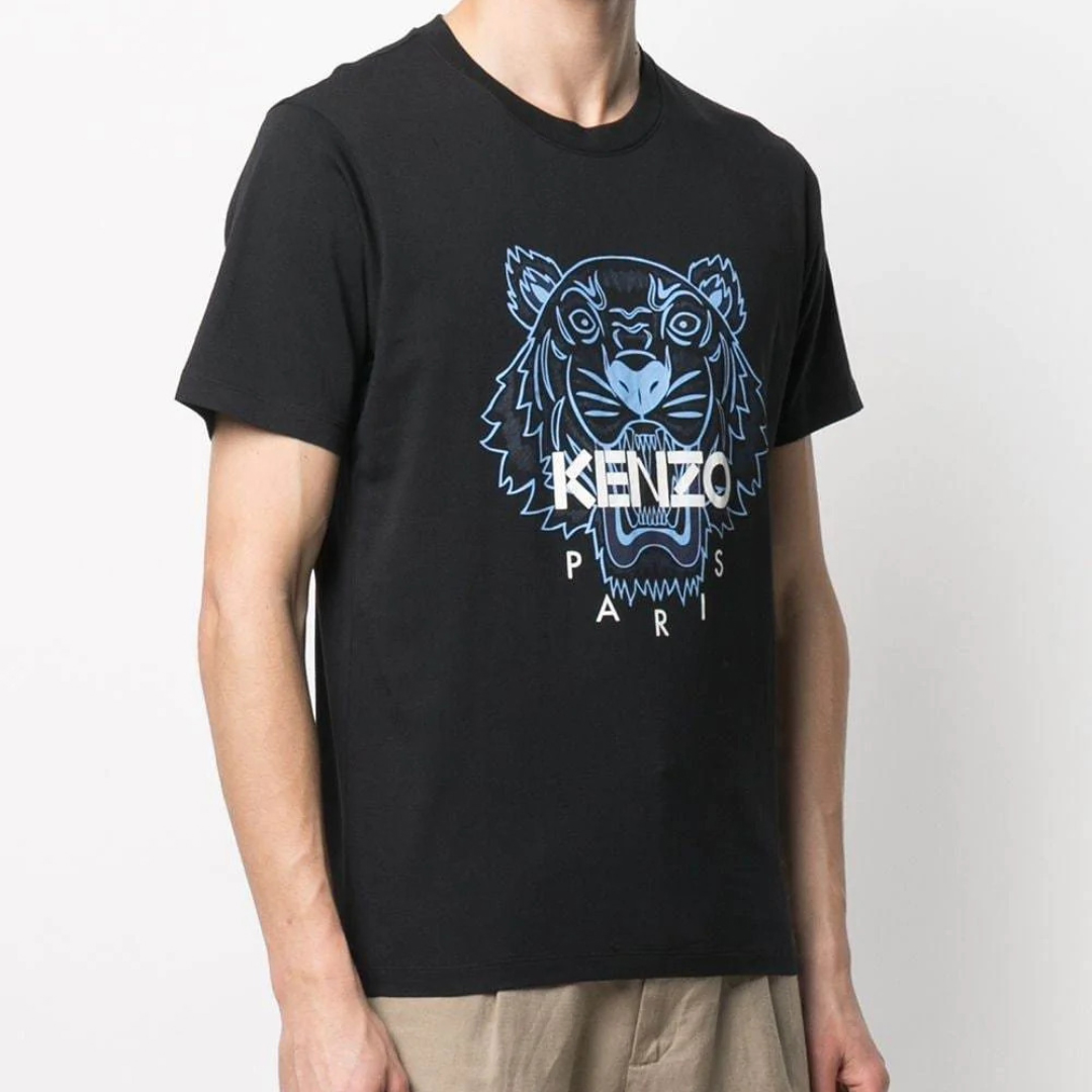 Kenzo Black/Light Blue Classic Tiger T-Shirt | The Rainy Days
