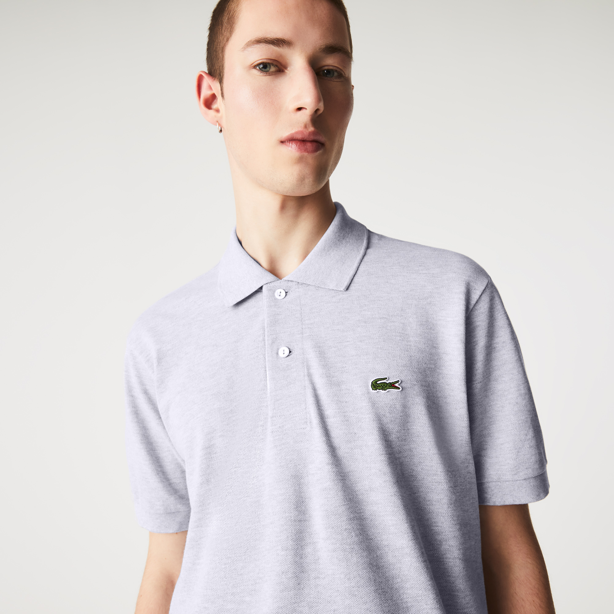 Bug krans Enkelhed Lacoste Grey Chine Classic Fit L.12.12 Polo Shirt | The Rainy Days