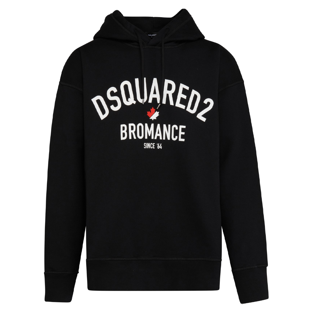 Dsquared2 Black 'Bromance' Oversized Hoodie | The Rainy Days