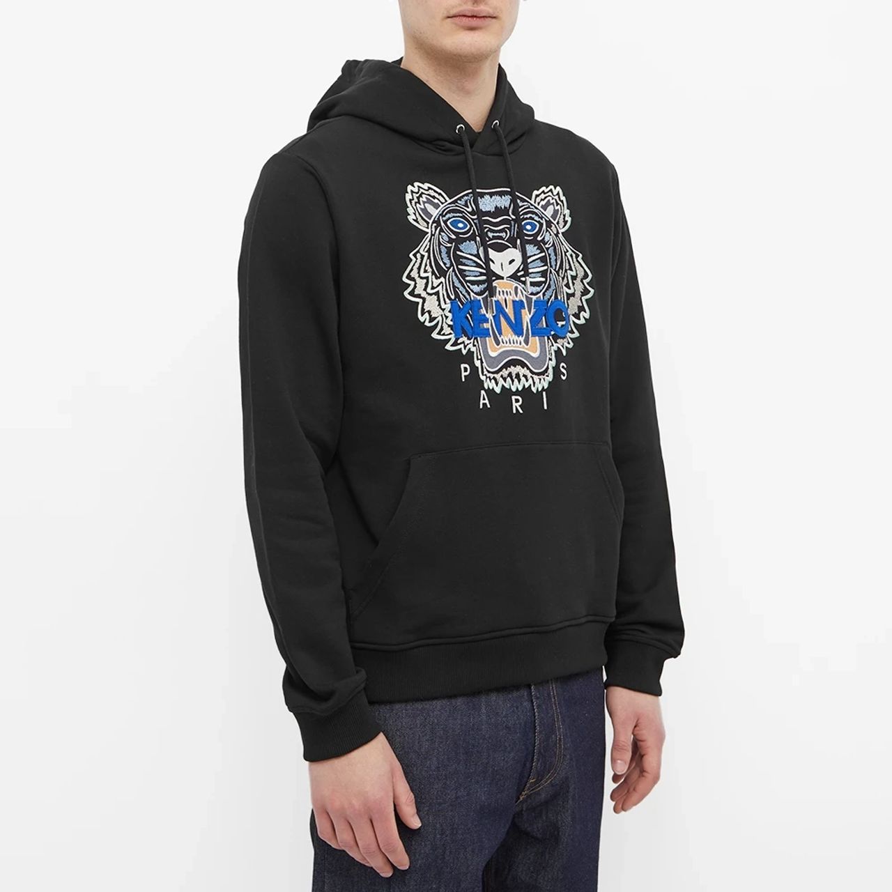 Kenzo Black Classic Tiger Pullover Hoodie | The Rainy Days