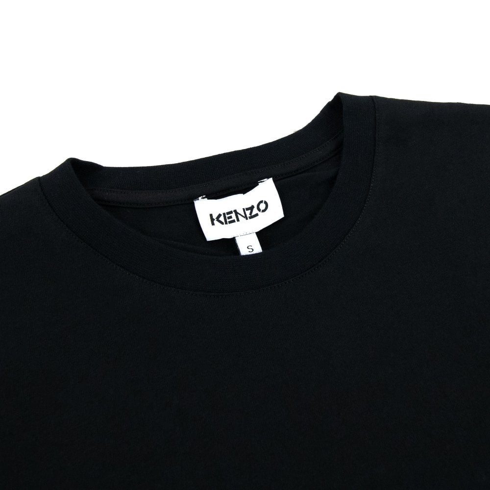 Kenzo Black / Blue Rubber Tiger Logo T-Shirt