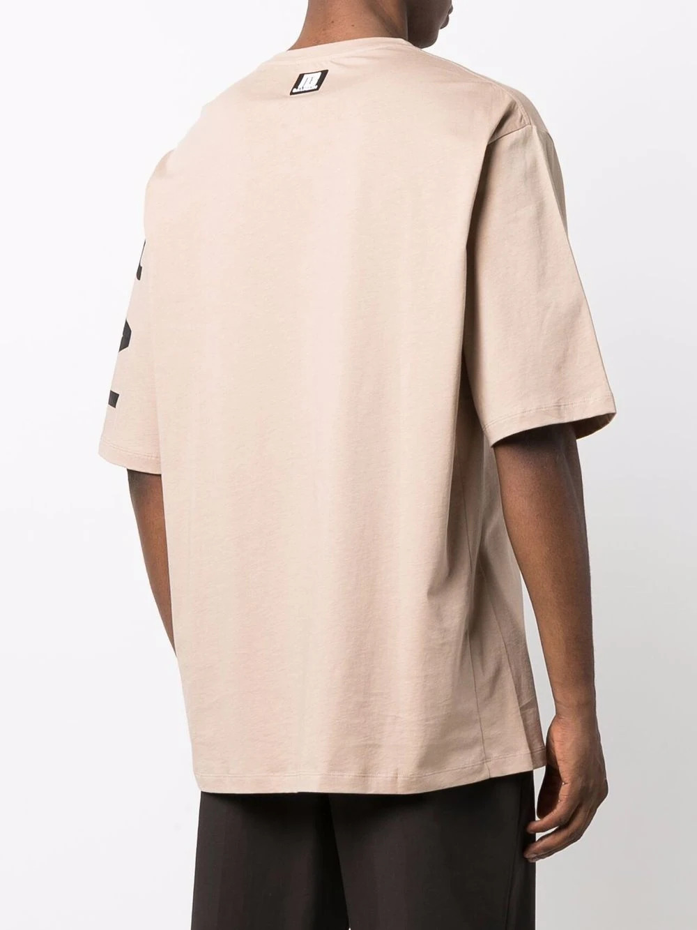 Balmain Beige Sleeve Print Oversized T-Shirt | The Rainy Days