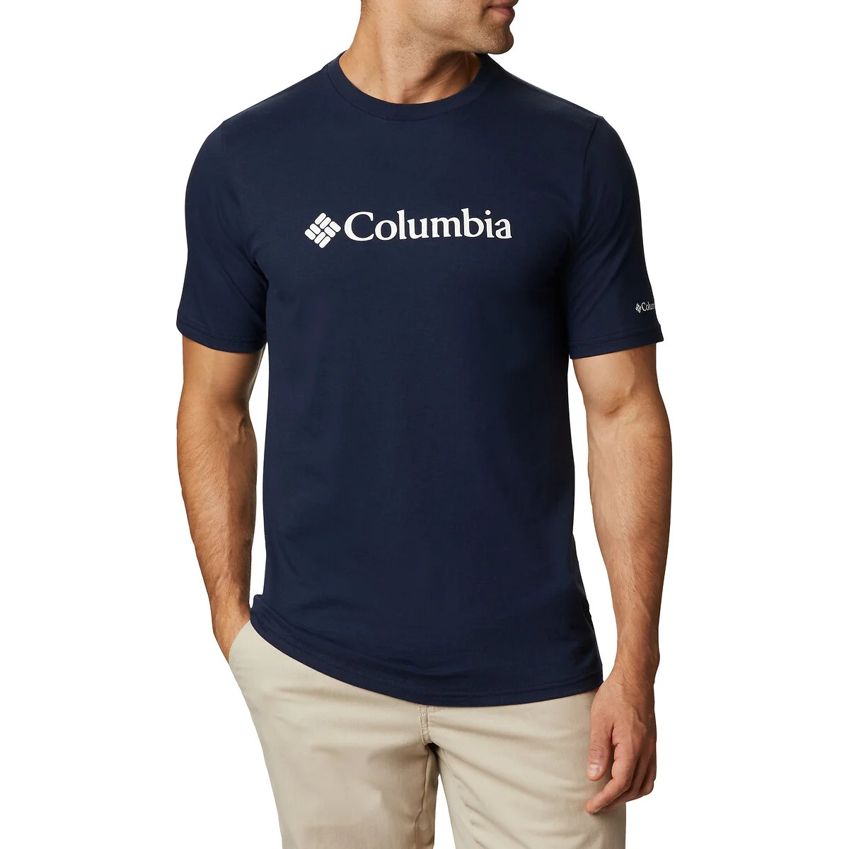 Columbia Navy Tech Trail Graphic T-Shirt | The Rainy Days