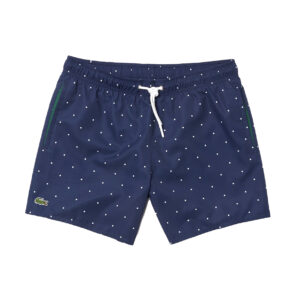Lacoste Navy Blue Polka Dot Print Swimshorts
