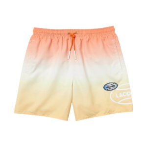 Lacoste L!VE Blanc/Jaune Gradient Swimshorts